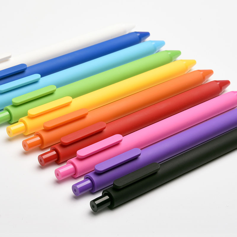 KACO PURE Book Source Press Gel Pen Rainbow Pen 0.5mm Black Plus LOGO for Student Examination