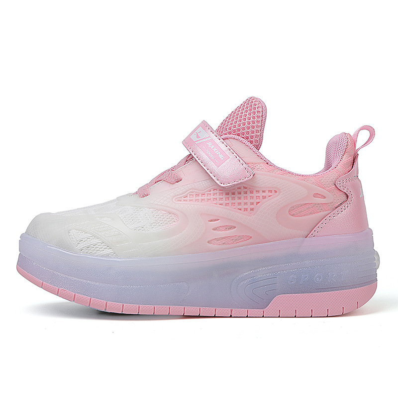 Zweirad-Rollschuhe für Kinder, Rollschuhe für Mädchen und Jungen, Leucht-Rollschuhe für Schüler, Unsichtbare Vierräder_voghion.com