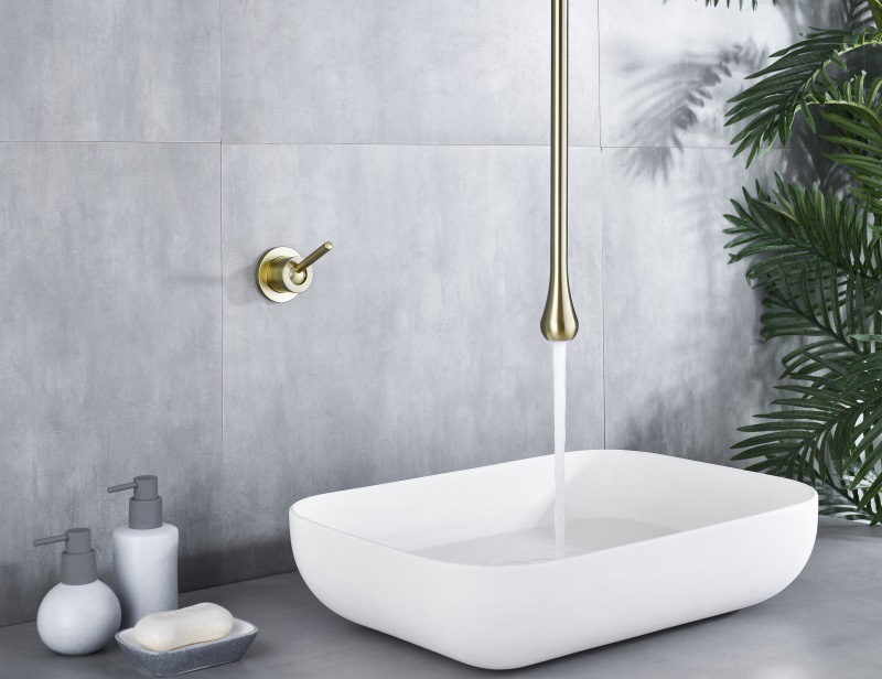 Kaiping Youjia Sanitary Ware Creative water Drop Ceiling Faucet, Suspended ceiling faucet, concealed column basin, suspended faucet 30593 undefined