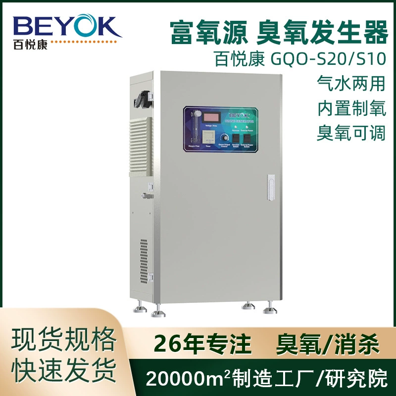 Дезинфекционная машина Baiyuekang GQO-S20 для очистки питьевой воды, источник кислорода для ферм, генератор озона для обработки воды 20 г