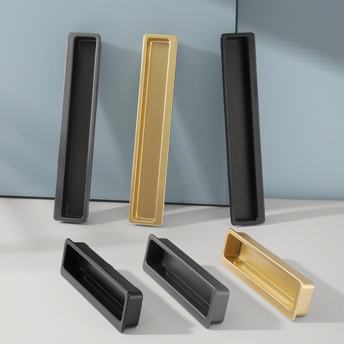 Modern sliding door with hidden handle, built-in handle, slot-type embedded handle, invisible cabinet door furniture hardware
