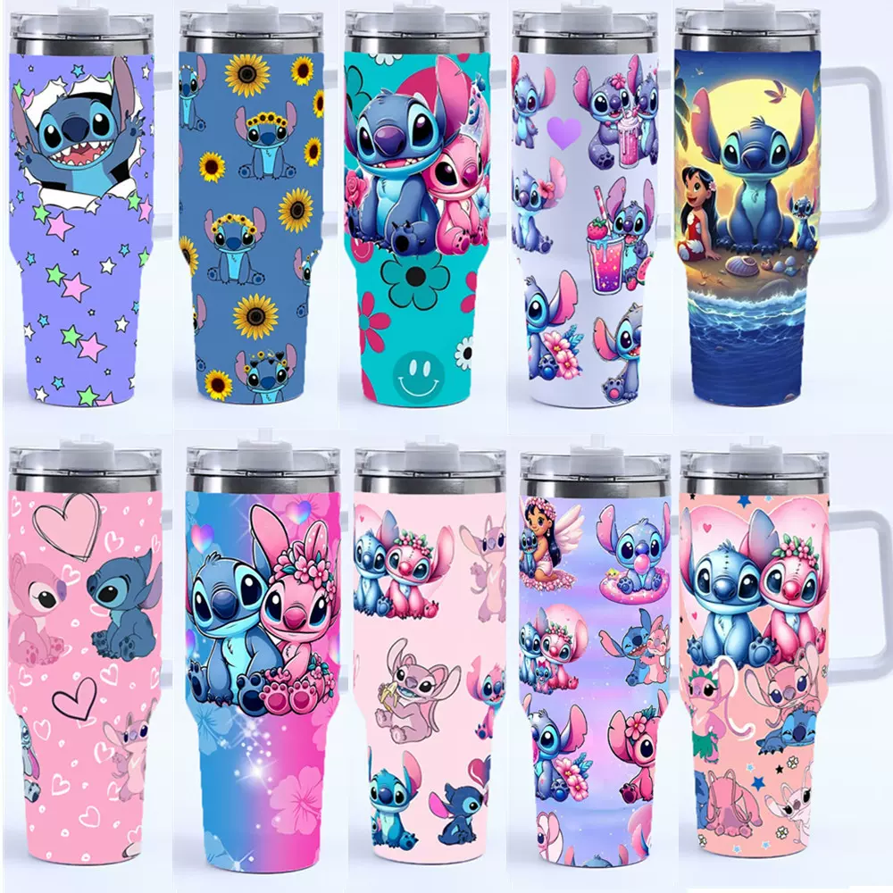 亚马逊跨境史迪仔stitch史迪奇40oz冰霸杯1180ml汽车杯啤酒保温杯