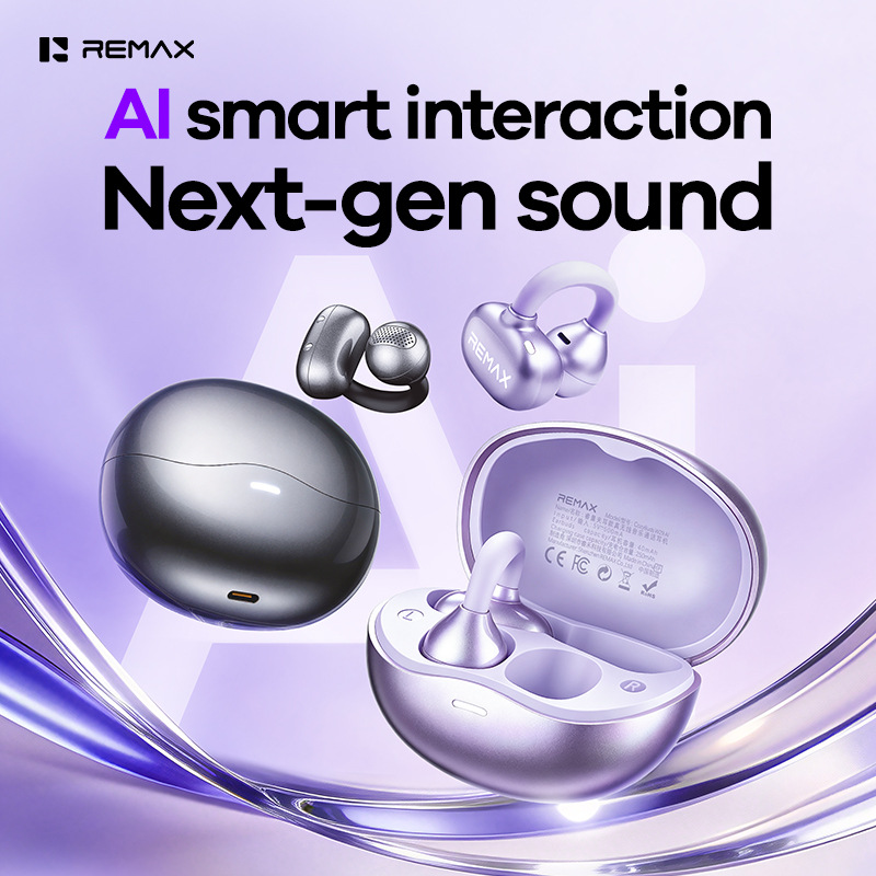 REMAX offene Ohrbügel Bluetooth-Kopfhörer mit KI-intelligenter Übersetzung OWS True Wireless Ohrhörer ohne Ohrstöpsel W29AI