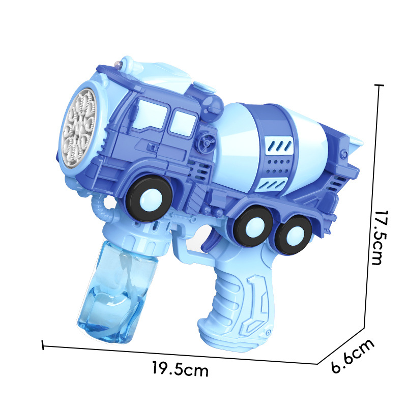 Schattig bouwvoertuig met meerdere gaten, handzaam speelgoed voor kinderen met kleurrijk licht en automatische bellenblaasfunctie._voghion.com
