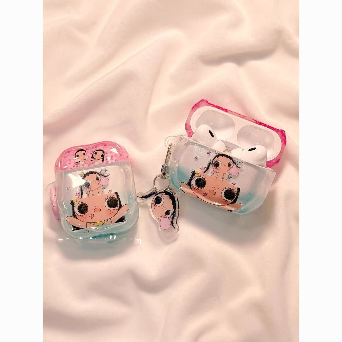 Ins burbujas infladas ilustraciones de jade para airpods4 / 5 generación de cubierta de Apple Bluetooth pro2 / 3 auriculares5 image 5