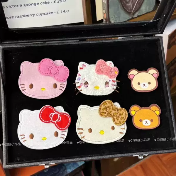 Cute Kitty Bangs Stickers Sweet Girl Marshmallow Cat Broken Hair Stickers Velcro Seamless Hair Accessories