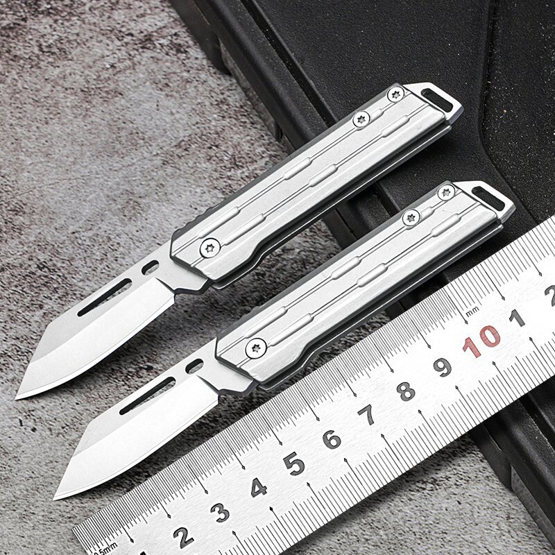 迷你小刀不锈钢户外小折刀随身便挂件折叠刀全钢手柄收纳户外用品