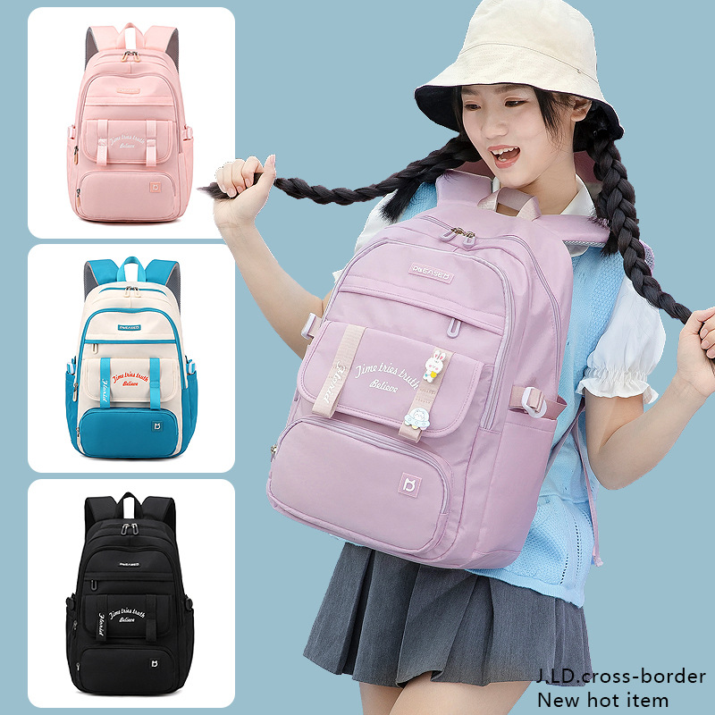 2023 nuevo estudiante de secundaria de alta calidad mochila simple estilo ins chica estudiante de secundaria mochila juvenil transfronteriza