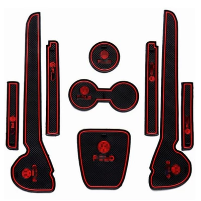 Suitable for 11-18 Volkswagen POLO door slot mat interior modification armrest box POLO water cup non-slip dust mat