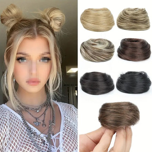 High-Temperature Fiber Bun Hairpiece Hair Tie for Women, Natural Bun Hairstyle Hairpiece