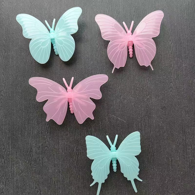 Animales pegatinas de pared luminosas flores plantas delfines peces dibujos animados juguetes transfronterizos pegatinas de refrigerador fluorescente pegatinas de ventanas luminosas