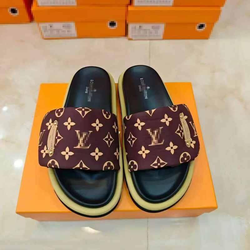 Foreign Trade Lujia Thick-Soled Velcro Slippers for Women 2026 New Model Fashionable European Denim Lettered Slide Sandals