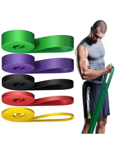 Resistance Band Tpe Elastic Band Strength Track and Field Training Equipment Power-Assisted Band Sports Fitness Elastic Rope Stretching Rope Yoga