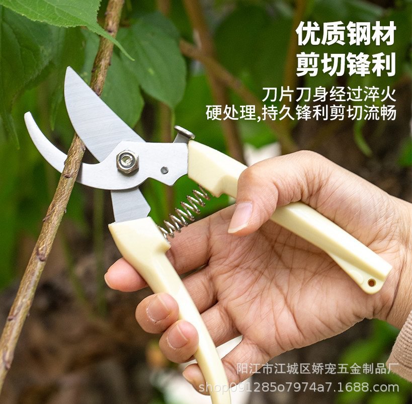 不锈钢修枝剪水果花木剪刀园林工具树枝剪刀多功能户外盆栽果枝剪