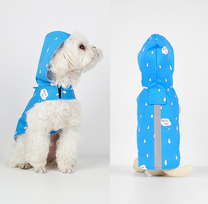 Impermeable Transpirable Impresión Reflectante Perro Impermeable Ropa Para Mascotas display picture 5