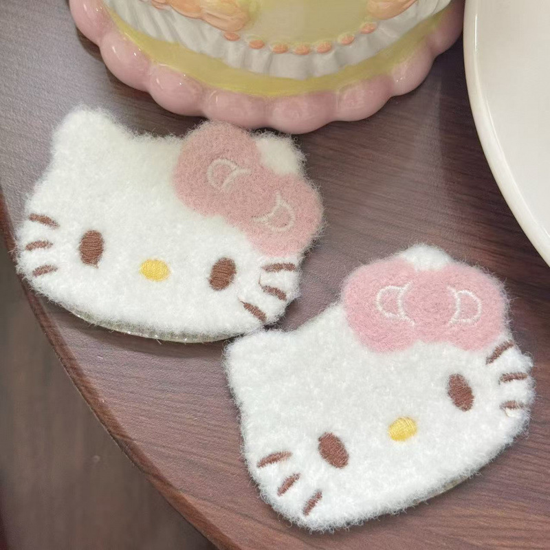 可爱蝴蝶结小猫无痕刘海贴魔术贴发饰少女前额侧边碎发贴整理神器|undefined