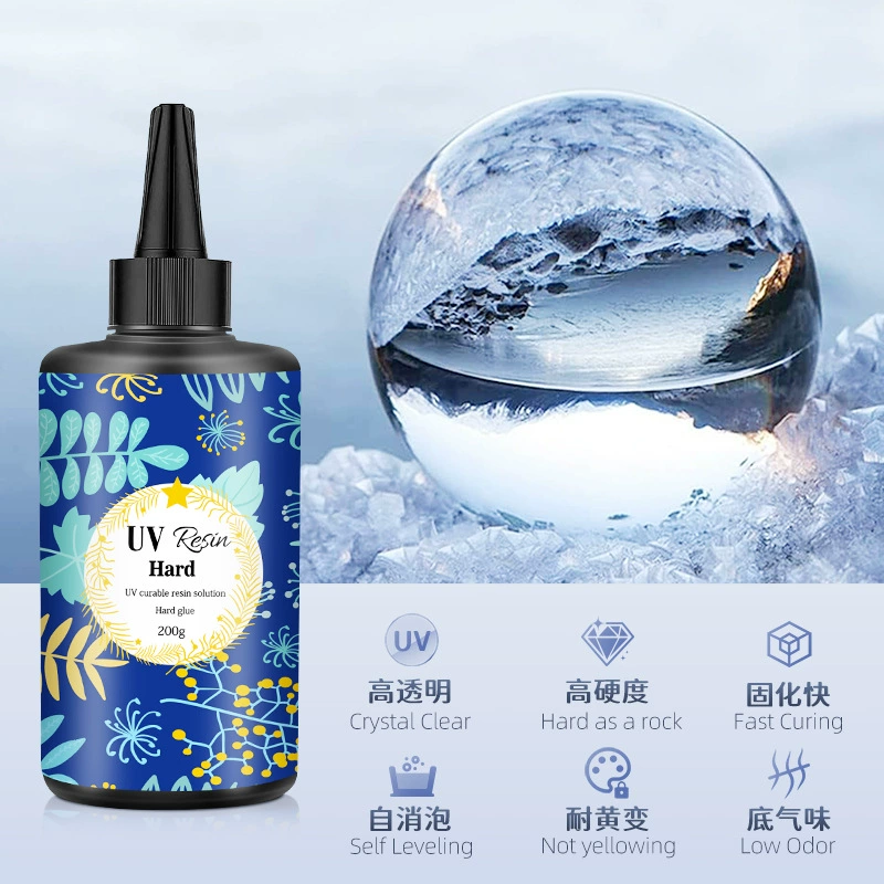 Клей-эпоксидка Tairui, низкопахучий, высокопрозрачный, УФ-отверждаемый, тонкий, кристально прозрачный, для ногтей, твердый клей для формования.