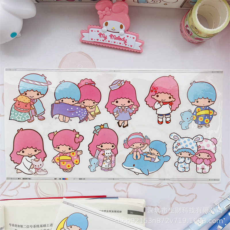 Etiqueta engomada de la tarjeta Gú de la cuenta de mano grande, impermeable y sin costuras, taza de agua linda transparente, taza termo, cuaderno, etiqueta engomada de la placa Gú