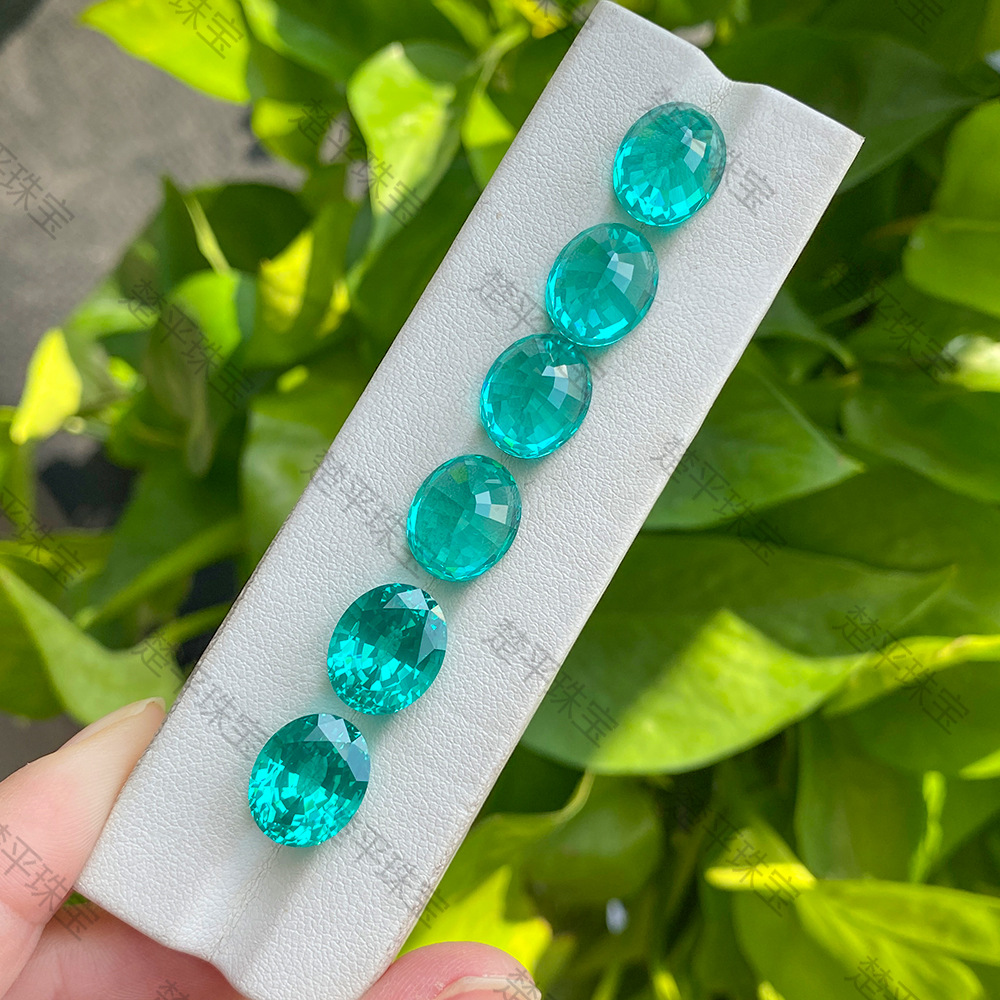 パライバ楕円形裸石メーカー直販パライバ戒面主石宝石象眼用卸売り可能