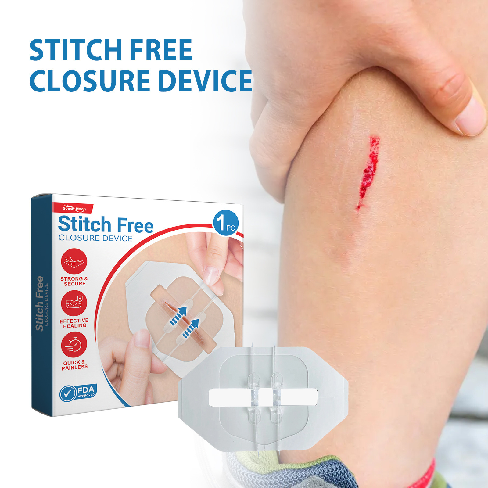 South Moon suture-free closure band-aid, suture-free band-aid, skin wound care patch_voghion.com