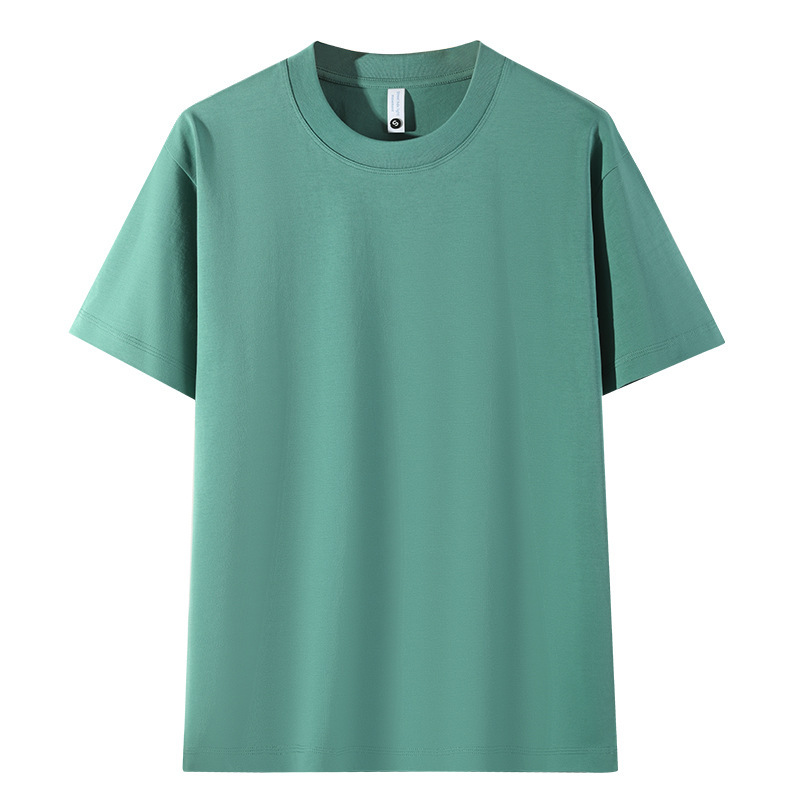 すごい！カスタムメイドの厚手280gダブルヤーンTシャツ、男女兼用半袖Tシャツ、ゆったりとしたラウンドネック、無地、半袖インナーシャツ|undefined