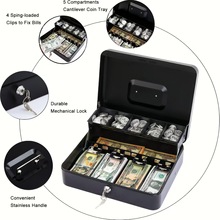 手提保险箱家用立式带锁钱箱零钱罐家居钥匙款硬币纸币收纳储蓄罐