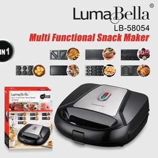 Lumabella58054 Cross-Border European-Style Seven-In-One Household Stainless Steel Waffle Maker Waffle Maker Sandwich Maker