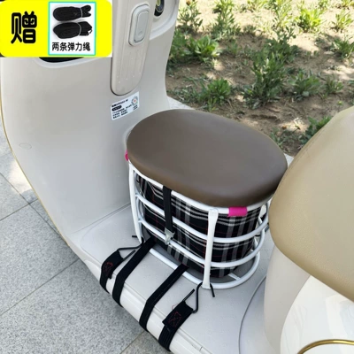 Seat, Armrest Folding Seat, Electric car child seat - 010-white-single-seat-cloth-bag-model-2-straps