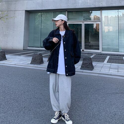 Denim coat, women's spring and autumn new style, loose Korean student style, Internet celebrity, same model, all-matching clothes, trendy