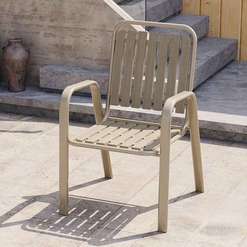 Respaldo de silla en la tienda de té con leche al aire libre balcón al aire libre ocio imitación de silla de Ratán al aire libre silla de comedor comercial apilada en el hogar individual al aire libre