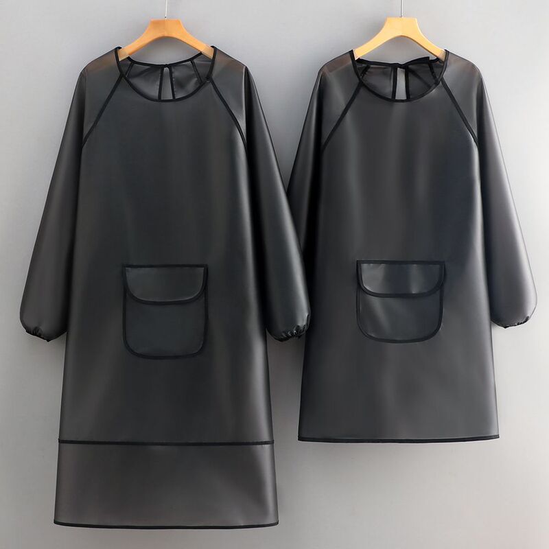 Tpu Coverall New Style Apron Waterproof and Oil-Proof No-Wash Kitchen Cooking Long-Sleeved Household Aquatic Food Service Work Clothes Tpu Coverall New Style Apron Waterproof and Oil-Proof No-Wash Kitchen Cooking Long-Sleeved Household Aquatic Food Service Work Clothes
