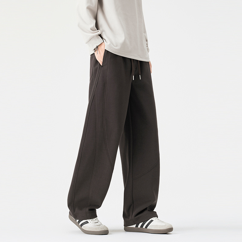 2025 High-Quality Draped Velvet Scimitar Sports Pants for Men in Autumn and Winter Loose Casual Straight Wide-Leg Pants Wholesale 2025 High-Quality Draped Velvet Scimitar Sports Pants for Men in Autumn and Winter Loose Casual Straight Wide-Leg Pants Wholesale