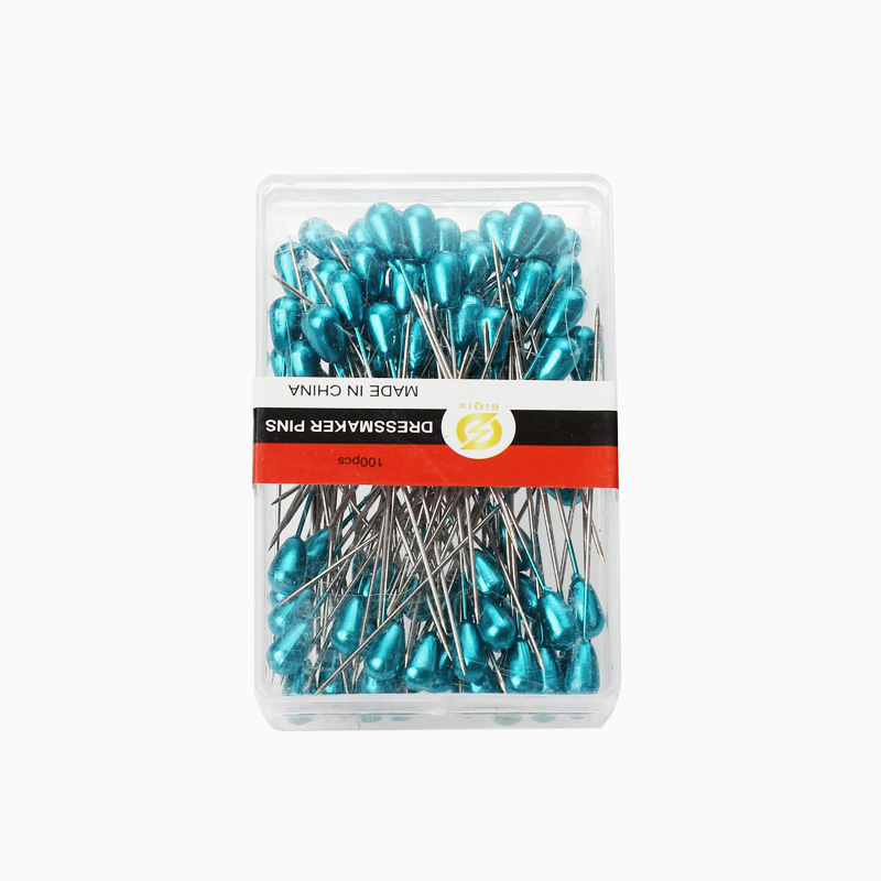 Agujas de perlas de color de posicionamiento DIY herramientas de mosaico de costura de perlas en forma de pera agujas de posicionamiento de bordado cruzado 100 piezas / caja