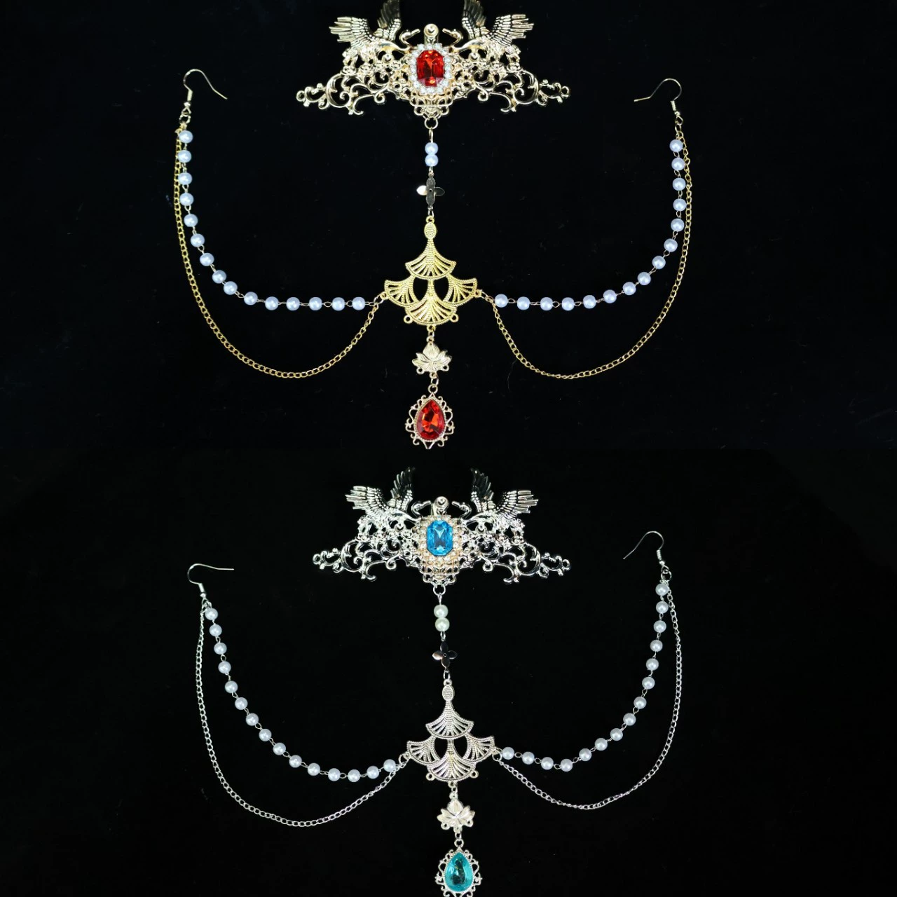 Оригинальное многослойное украшение на лоб с кисточками, подвеска для бровей в западном стиле, украшение для волос в древнем стиле Hanfu.