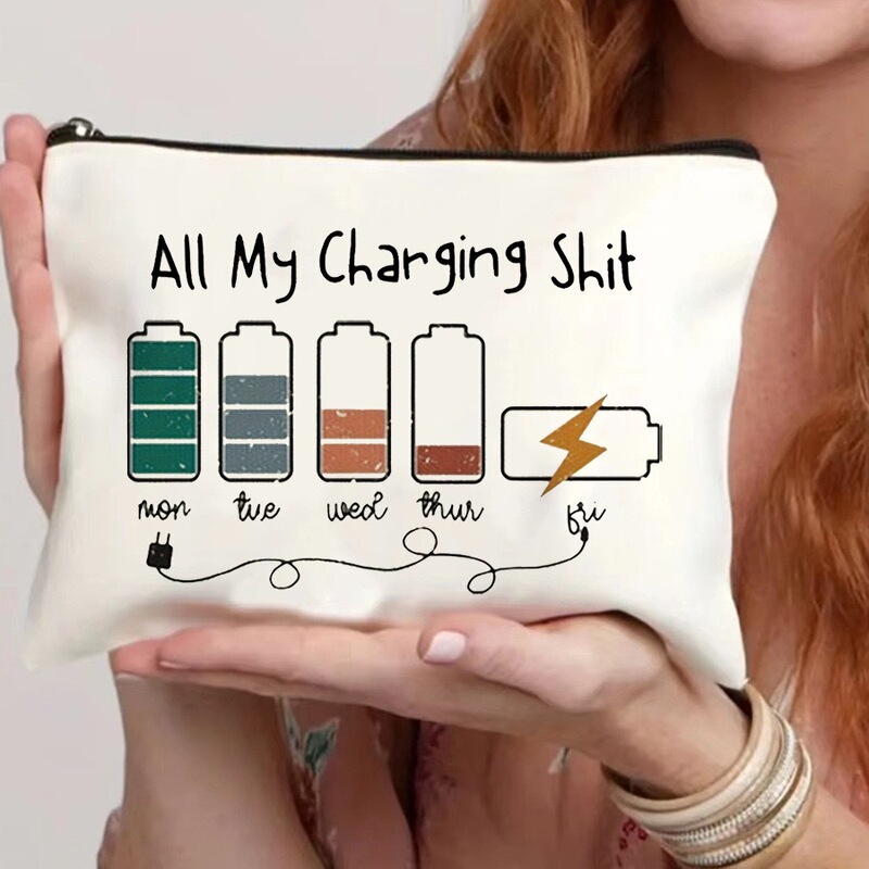 Amazon Xiyin 人気のクリエイティブレタープリント化粧品バッグ女性のトイレタリーバッグ収納袋クロスボーダー卸売|undefined