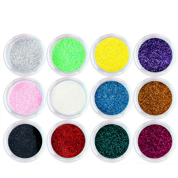 12-color manicure laser glitter powder decorative sequin glitter…