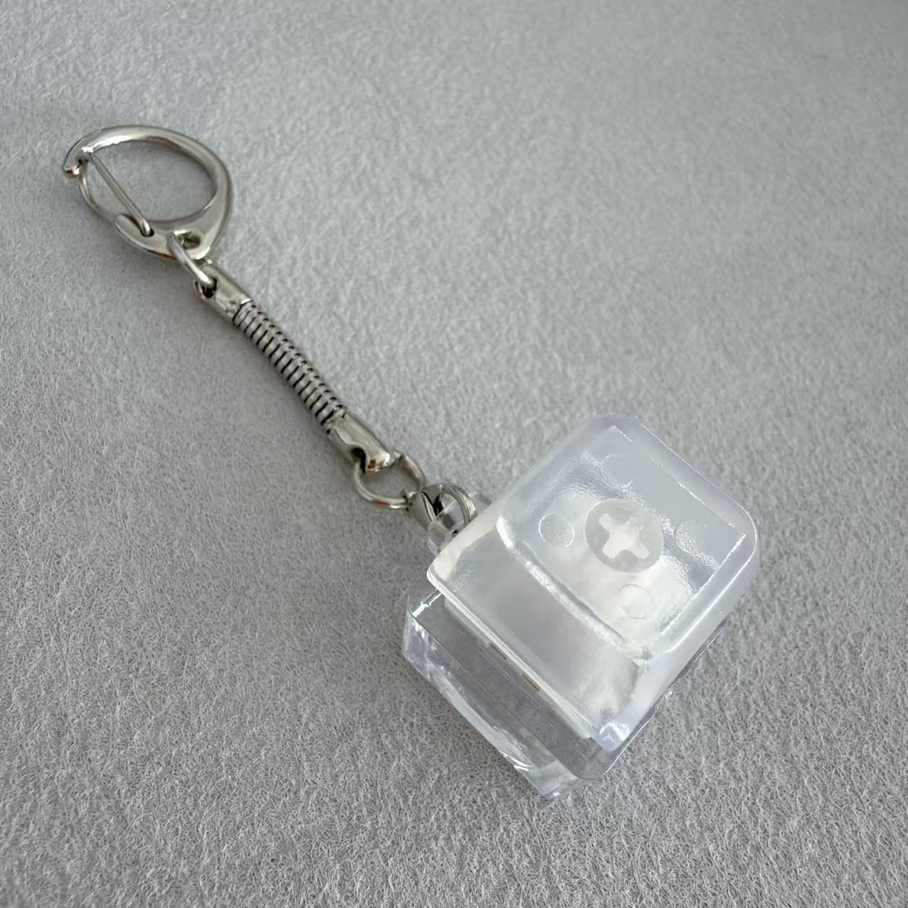 Single key-frosted semi-transparent white cap (white shaft) silent