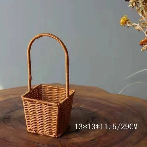 Ручная плетёная корзина в форме цветка, фруктовые реквизиты