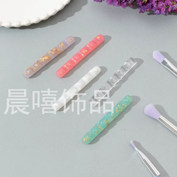 Nail art pen holder Aurora series long strip nail drag resin pen holder finger holder student practice holder pen holder