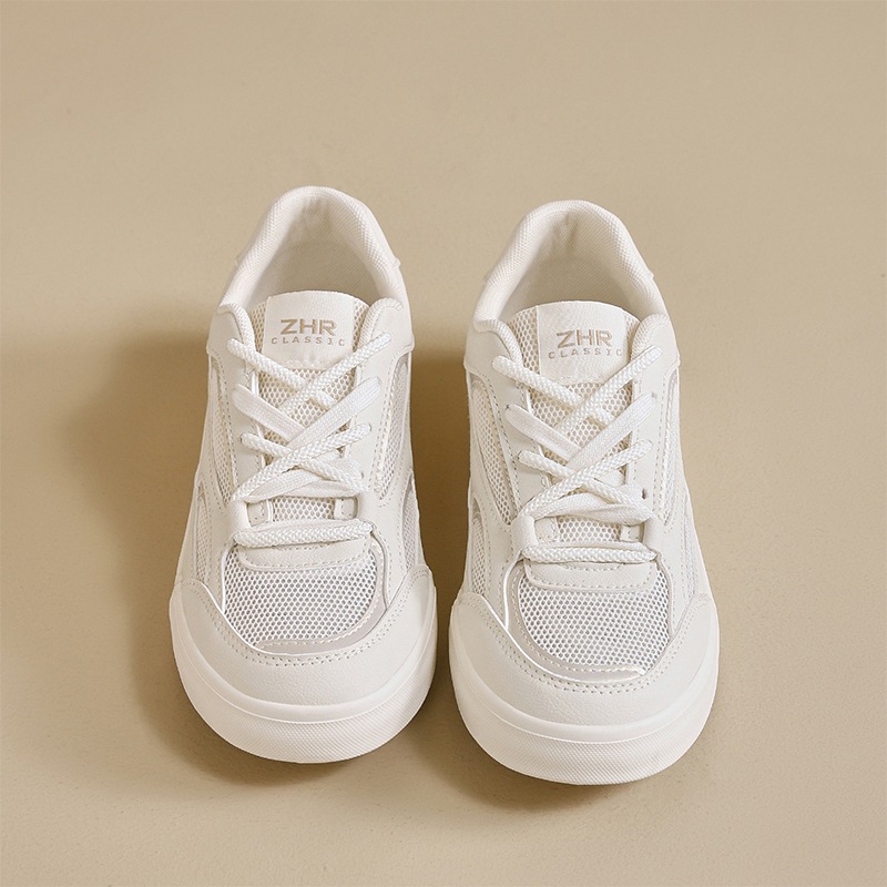 Giày sneaker nữ mặt lưới thoáng khí đế bằng siêu mềm — KS118E màu be