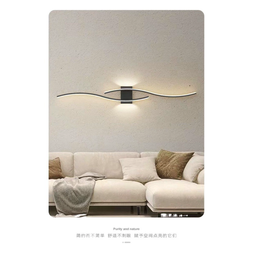 Персонализированная Модная линия внутреннего настенного светильника, Современная красивая креативная гостиная, спальня, коридор, светодиодный свет, теплый белый светлый цвет