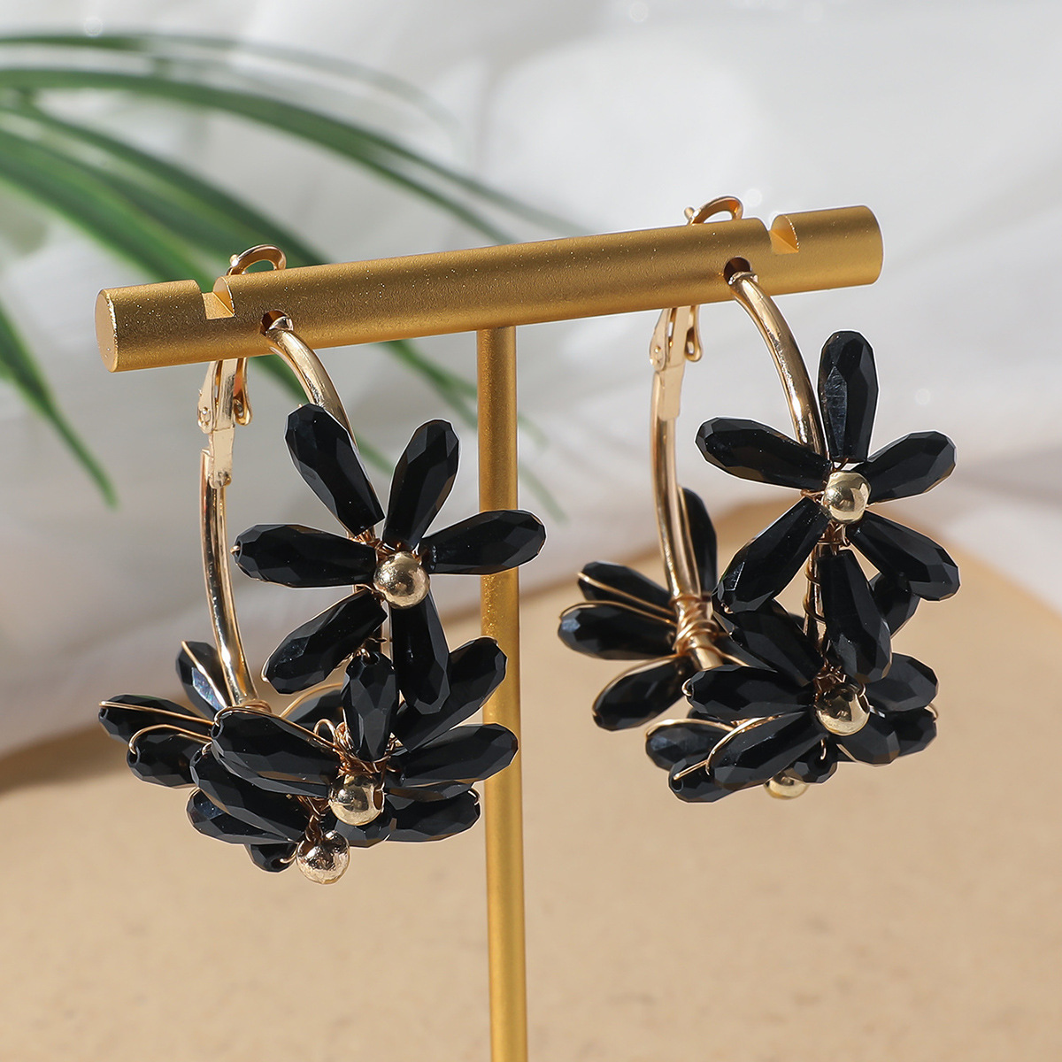 20g Weight 304 Stainless Steel Ear Needle Material Earrings Classification 1 Pair Quantity Holiday, Travel Occasion Artificial Crystal Material Flower Pattern All Seasons Season Women's Gender Vacation, Classic Style Style 1 Pair Vacation Classic Style Flower Artificial Crystal Earrings 7