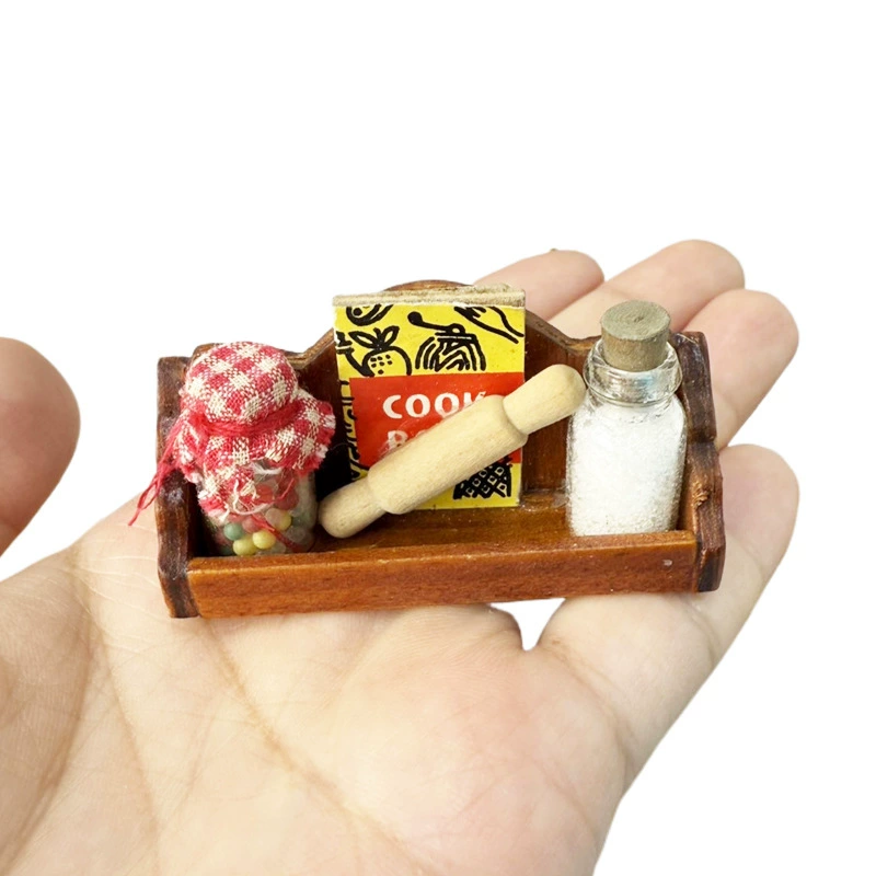 Doll house, mini model, small minifigure with accessories, scale 1:12