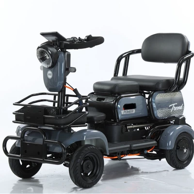with Emergency Stop, Four-Wheel Scooter, Qatlanan elektrik velosipedlər - 1000w-gray-electric-scooter-with-a-48v-24ah-chaowei-lead-acid-battery-priced-around-90