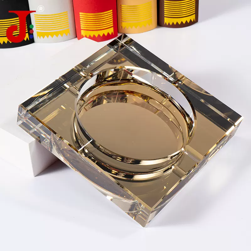 源头厂家水晶烟灰缸 k9方形烟灰缸水晶烟缸批发水晶工艺礼品