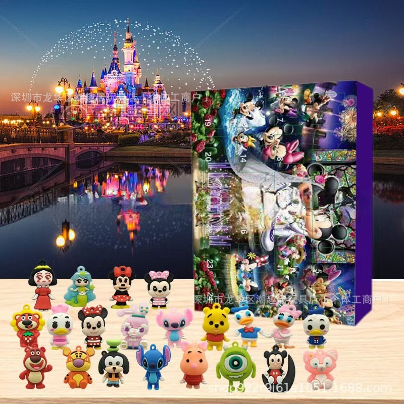 thumbnail image 1 of Disfraces de Halloween 2024 Calendario de Adviento de Navidad Cuenta regresiva de 24 Adorno de Mickey Lindo de Disney Figura de Mickey Mouse Adorno de muñeca de caja ciega, 1 of 5