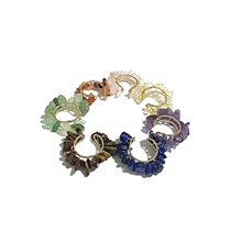 跨境热卖小众设计感天然碎石戒指手工编织绕线日常穿搭厂家批发