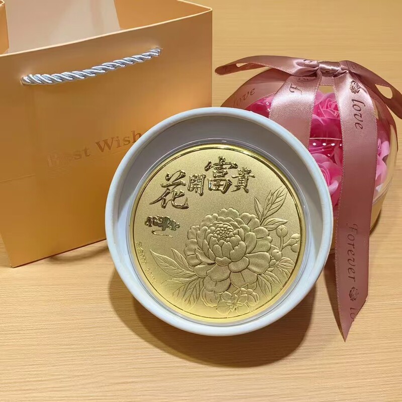 新款黄金花好月圆大饼含金花开富贵中秋节送礼月饼爆款礼品批发|undefined