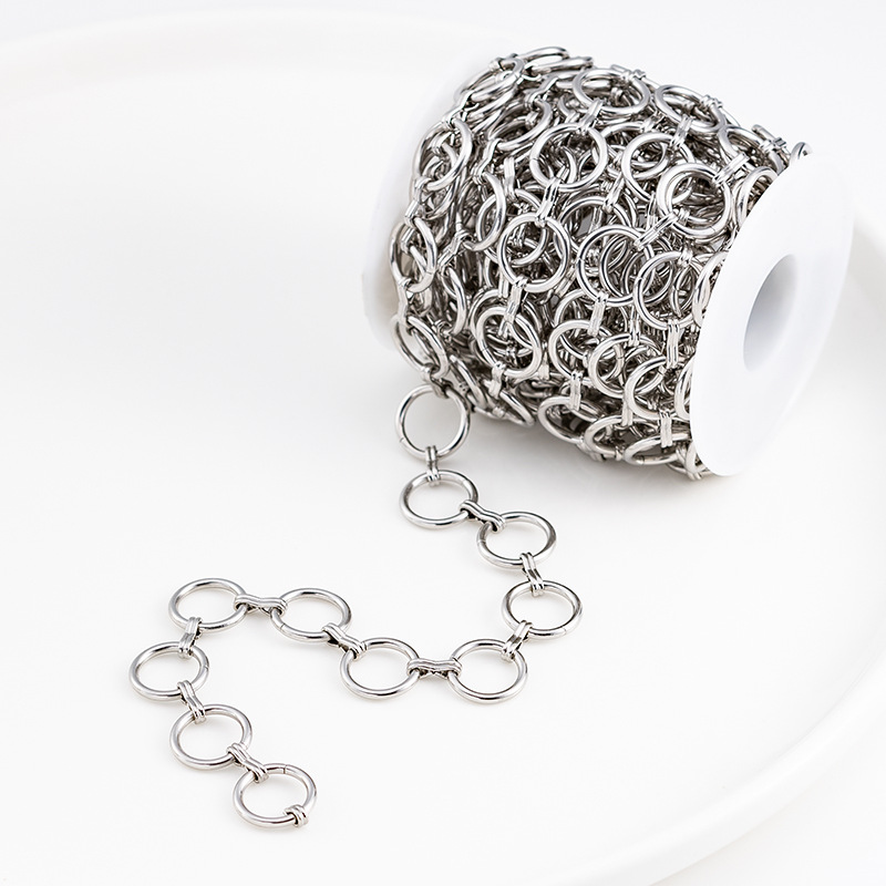 DIY Jewelry Accessories Classification 1 M Per Pack Quantity 304 Stainless Steel Material 1 M Per Pack 304 Stainless Steel 14mmKS115059-Z Jewelry Accessories