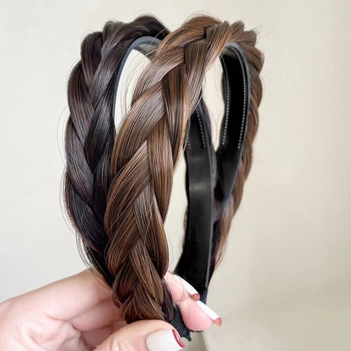 Korean Fishbone Braid Hair Band Non-Slip Toothed Macrame Braid Hair Band Sweet Loose Youthful Aging Hair Accessory Wholesaler